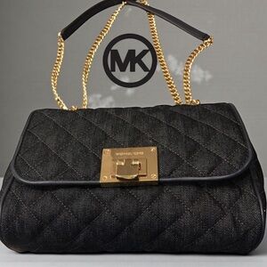 Authentic Michael Kors Dark Blue JEANS DENIM Handbag MSRP $348